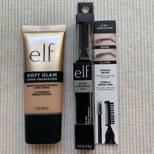 Elf bundle. Soft Glam Satin Foundation & Brow Laminating Gel